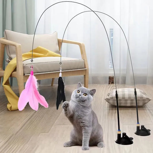 Wand Interactive Kitten Toys with Super Suction Cup